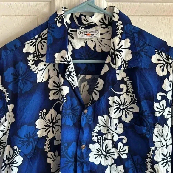 Pacific Legend Hawaiian Shirt SZ L worn once made in Hawaii - Picture 2 of 5